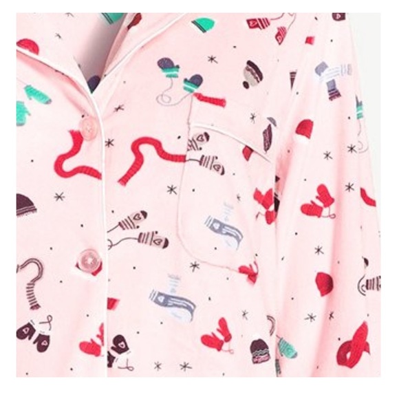 Womens Velour Knit Notch Collar Pajama Lounge 2-Piece Set, Size Small - Picture 3 of 5